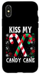 Coque pour iPhone X/XS Kiss My Candy Cane Fight Naughty Ugly Pull de Noël