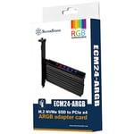 SilverStone SST-ECM24-ARGB - PCI-E Gen4 Erweiterungskarte zu M.2 (NGFF) - mit Kühler, ARGB