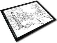 Tablette Lumineuse, LED Luminosité Réglable Ultramince Portable Décalquer Dessin Pad avec, Câble USB, Gant pour Dessiner, Tatouage, Esquisse, Architecture, Calligraphie,A4