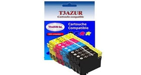 T3azur 10 cartouches d'encre compatibles 29xl pour epson expression home xp445, xp452, xp455, xp 445, xp 452, xp 455