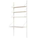 Library Hylle med Skrivebord 80x185 cm, Varmhvit, Warm White