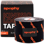 Spophy Kinesiology Tape elastisk tape til muskler, led og ledbånd farve Black, 5 cm x 5 m 1 stk.
