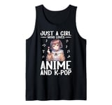 Just a Girl Who Loves Anime and K-Pop Anime Merch Japanese Tank Top