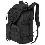 SHANNA Sac à Dos Militaire, 40L Grand Volume Sac à Dos Multifonction, Sacs Trekking Armée MOLLE Assaut Pack Combat Tactique pour La Randonnée en Plein Air Camping Pêche Chasse Sac D'urgence(Noir)