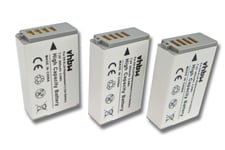 Lot de 3 batteries vhbw 800mAh (7.2V) pour appareil photo, caméscope Nikon 1 J5 .Remplace: Nikon EN-EL24, VFB11901.