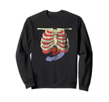 Skeleton Bone Zombie Blood Rib Halloween Costume Sweatshirt