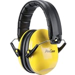 Procase Casque Anti Bruit Enfant, Casque Pliable Réglable Confortable, avec Une Atténuation de SNR 34dB, Serre-tête Souple pour Milieu Bruyant ou Stressant-Jaune