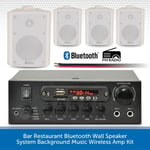 Bar Restaurant Bluetooth Wall Speaker System 110W Wireless Amp HiFi Music Kit