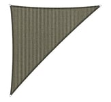 Shadow Comfort Ombre Voile écran solaire perméable à l'eau HDPE auvent de Jardin pour Jardin extérieur Terrasse UV Bloc - Triangle 4x4x5,70m - Desert Storm