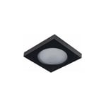 Support Spot LED Encastrable Max 10W GU5.3/GU10 AC/DC12V AC220-240V Étanche IP44 Carré Noir - perçage 60mm