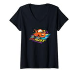 Womens Disney Pixar Cars 2 Mater Eat My Rust Colorful Retro Logo V-Neck T-Shirt