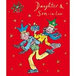 Christmas Card Daughter and Son-in-Law Quentin Blake - Stylish Funny Xmas Card