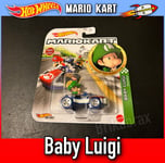 Hot Wheels MARIO KART: Baby Luigi Die Cast Metal & Plastic Toy Car - New Sealed