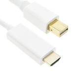 BeMatik - Adaptateur Mini DisplayPort Male vers HDMI câble Male 1 m