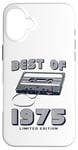 Coque pour iPhone 16 Plus Retro Best of 1975 Mixtape Vintage 50th Birthday Design