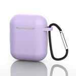 Etui souple en gel TPU pour boitier Apple Airpods coloris lilas