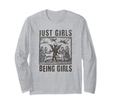 Vintage Witches Coven Girls Being Girls Funny Witchy Vibes Long Sleeve T-Shirt