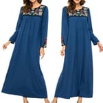 Women Kaftan Abaya Islamic Muslim Party Evening Blue 2xl