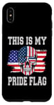 Coque pour iPhone XS Max This is my pride flag crâne drapeau américain pour homme et femme