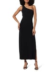 The Drop Robe midi drapée à Une épaule Lupita Noire pour Femme, Taille 3X, Grande Taille