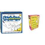 Asmodee | Telestrations | Hilarious Party Game | Ages 12+ | 4-8 Players | 30 Minutes Playing Time & Blue Orange | Taco Cat Goat Cheese Pizza | Card Game | Ages 8+ | 2-8 Players