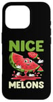 Coque pour iPhone 16 Pro Joli jeu de mots à la pastèque I Nice Melons