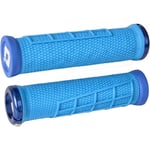 Pair of Elite Flow Lock-On MTB Grips 2.1 130mm Blue 121700005 Odi Mountain Bike