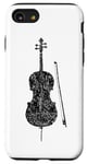 Coque pour iPhone SE (2020) / 7 / 8 Cello et Archet (Noir Ancien) Violoncello