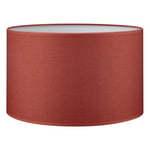 Home Sweet Home Moderne Abat-jour Canvas | cylindre |35/35/21cm | Rouge | Abat-jour en tissu de coton | pour douille de lampe E27 | testé RoHS | pour lampadaire, lampe de table
