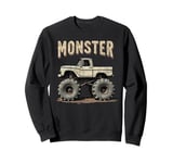 Monster Truck, Retro Monster Truck, Vintage Monster Truck Sweatshirt