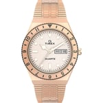 Womens Wristwatch TIMEX Q REISSUE TW2U95700 Stainless Steel Gold Rose Vintage