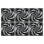 6 x Pack Arctic P12 Slim PWM PST 120mm Low Profile Case Fans 300-2100 RPM 4-Pin