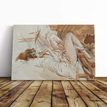 Big Box Art Canvas Print Wall Art Giovanni Boldini Female Study | Mounted and Stretched Box Frame Picture | Home Decor for Kitchen, Living, Dining Room, Bedroom, Hallway, Multi-Colour, 30x20 Inch