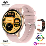 Montre Connectée Amoled Full Touch Pour Hommes Et Femmes,Appel Bluetooth,Fitness,Étanche Ip68,Horloge Et Boîte,Android Et Ios,2023 - Type Sa-Alpha-1 L Gold