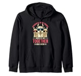 Funny llama apparently we are trouble when we are together Zip Hoodie