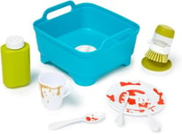 Joseph Joseph Wash & Scrub | Washing Up Set For Children Aged 3+ | Includes Colour-Changing Cutlery and Crockery For Realistic Play!