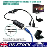 Buffering RJ45 LAN Ethernet USB Adapter Cable For Amazon Fire TV 3 Stick 4K Gen2