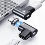 Lot de 2 adaptateurs magnétiques USB C 24 broches avec charge PD 140 W USB 4 20 Gbit/s 8 K 60 Hz pour MacBook Pro/Air, Steam Deck, Quest 2 et autres appareils de type C.[G1876]