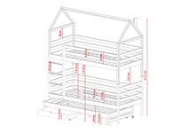 Talosänky Dalia FURNLUX CLASSIC, 88x198x217 cm, harmaa