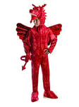 Boys Girls Red Dragon Medieval Book Day Halloween Welsh Wales St Davids Day Fancy Dress Costume Outfit (8-10 Years (140cms))