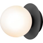 Liila 1 Wall/Ceiling Lamp 140 mm, Black / Opal