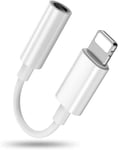 Adaptateur de Casque pour iPhone Adaptateur vers Jack 3,5 mm Aux Audio Convertisseur d'écouteurs Compatible pour iPhone 13/12/11/ XS Max/XS/XR/X/8 Plus/7 Plus/7 Compatible avec Tous Les systèmes iOS