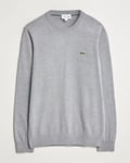 Lacoste Cotton Knitted Sweater Silver Chine