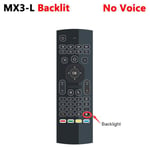 Mx3 Taustavalaistu Air Mouse T3 Smart Remote Control 2.4g Rf Langaton näppäimistö Google Voice Assistant Android Smart TV Box - Kaukosäädin