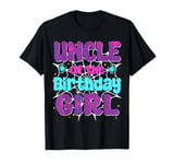 Uncle Of The Birthday Girl Spider Web Family Party Decor T-Shirt