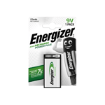 1 x Energizer Rechargeable 9V battery Recharge Power Plus NiMH 175mAh Block PP3