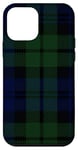 Coque pour iPhone 12 mini Plaid écossais vert noir