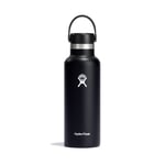 Hydro Flask Standard Mouth Bottle, 532 ml (18oz), Black