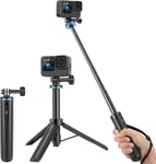 Mini Trépied pour GoPro, Perche à Selfie avec Trépied pour Voyage, Support Portable Compatible avec GoPro Hero 13/12/11/10/9/8/7/6/6/5/Max, DJI Osmo Action 5 Pro/4/3 et Autres Action Camera