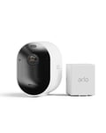 Arlo Pro 5 2K + Batterie Rechargeable, Caméra de Surveillance WiFi Extérieure sans Fil,Batterie Rechargeable Longue durée, Vision Nocturne Couleur Avancée, Essai Secure Inclus, 1 Caméra Blanc